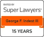 George F. Indest III - Super Lawyers 15 years badge